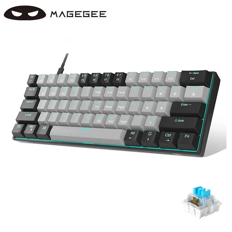 60% Customized Wired Mechanical Keyboard, STAR61 Gaming Keyboard, Laptop Office Keyboard