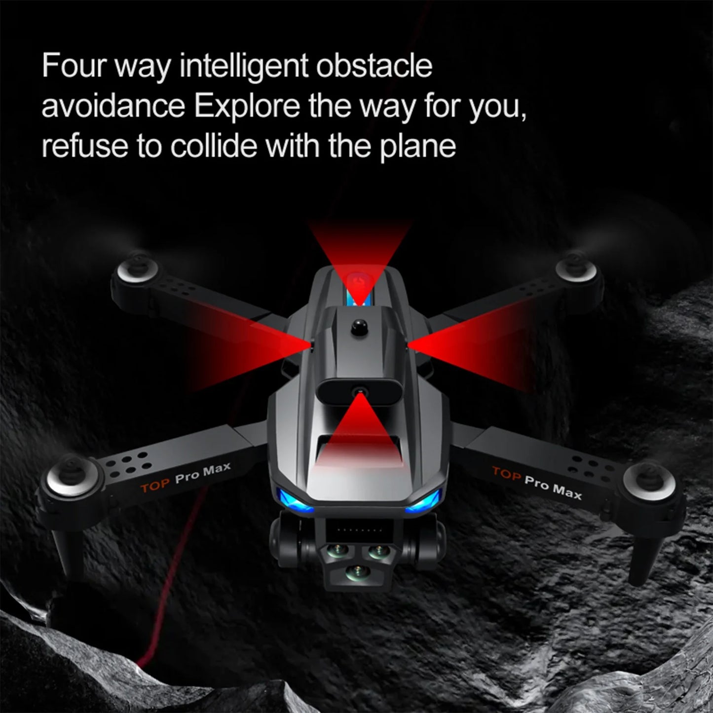 Drones with Camera for Adults Foldable Drone with Three 1080P Camera FPV Drone for Beginners Gesture Control, Obstacle Avoidance，Headless Mode , Wifi RC Quadcopter